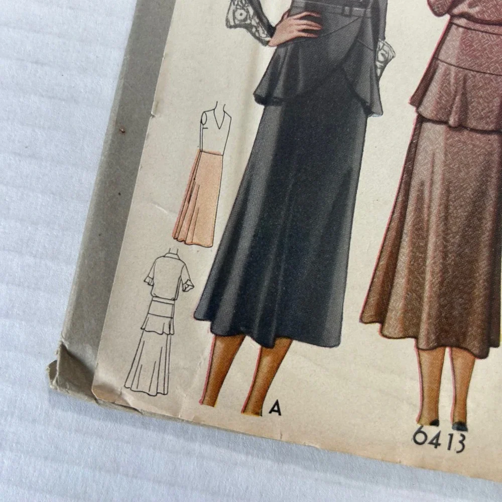 McCall Antique Early 1900's Pattern #6413 Ladies/Misses Dress HTF RARE‎